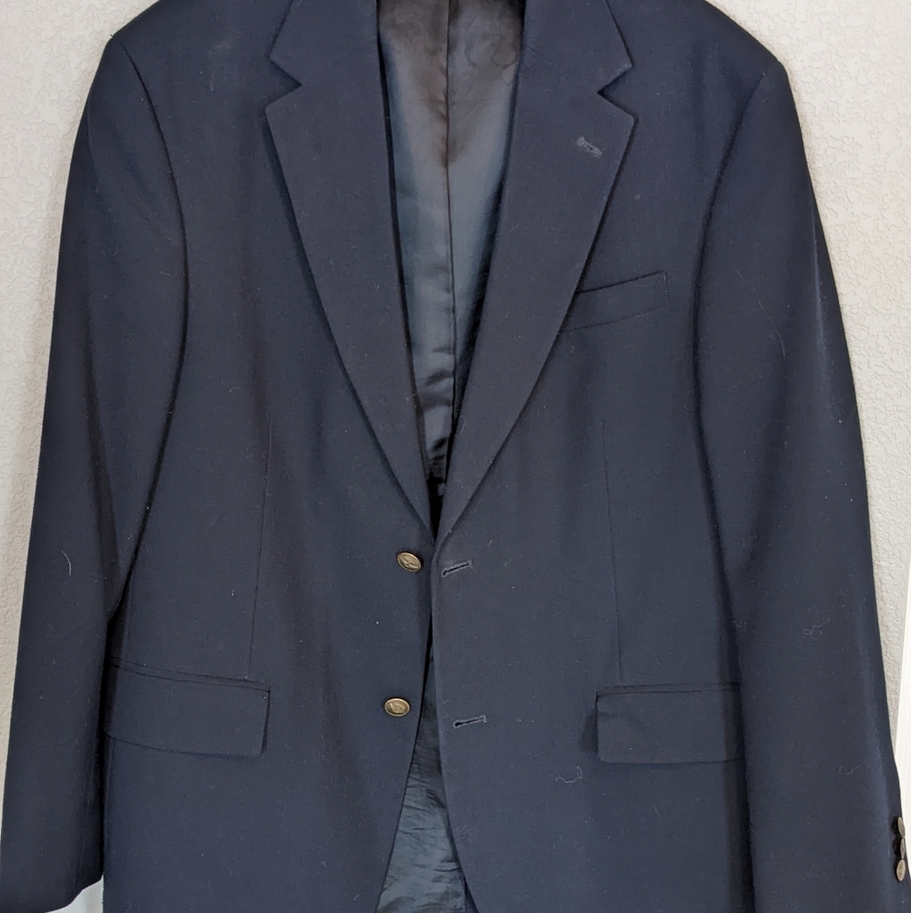 Men's navy Dockers wool blend jacket.40R